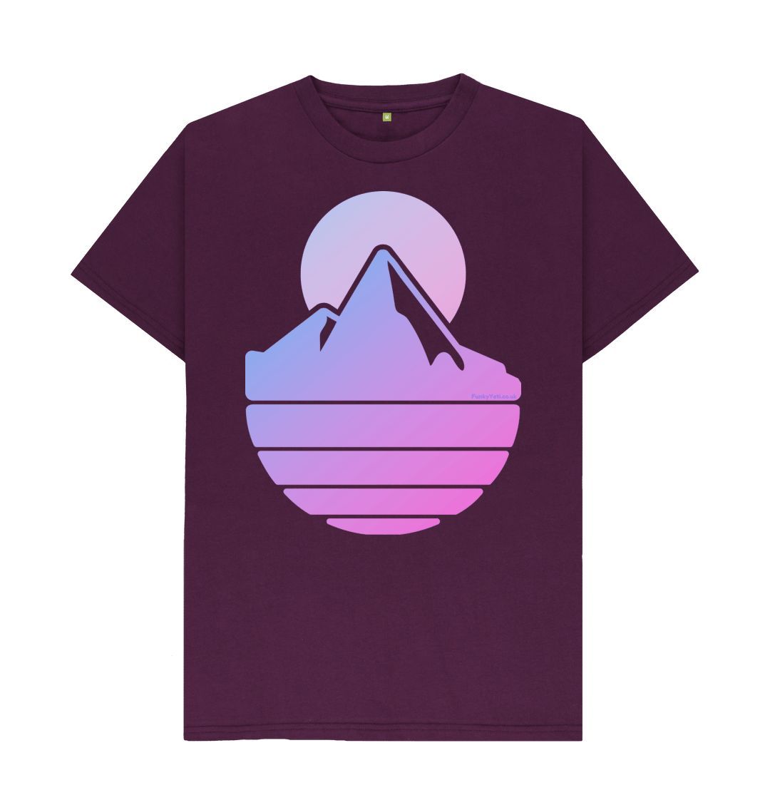 Purple Men's Majestic Mountain Organic Tee