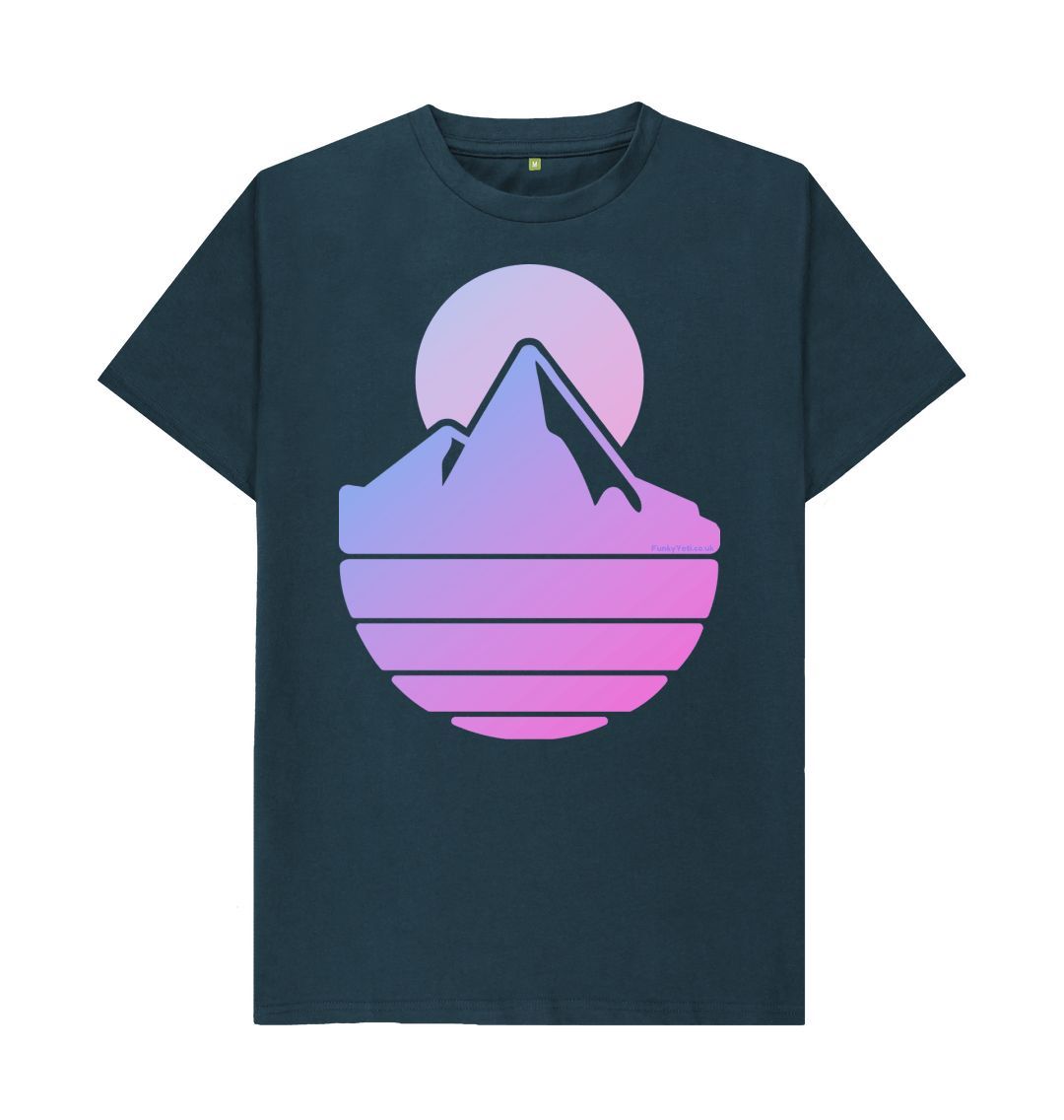 Denim Blue Men's Majestic Mountain Organic Tee