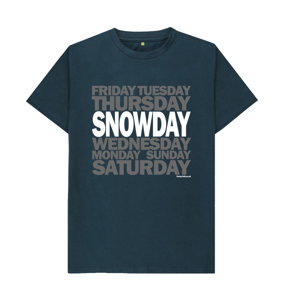 Denim Blue Men's Snowday Organic Tee