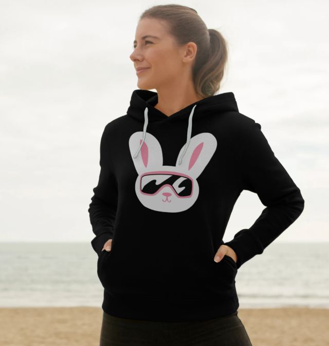 Women's Ski Bunny Organic Pullover Hoodie