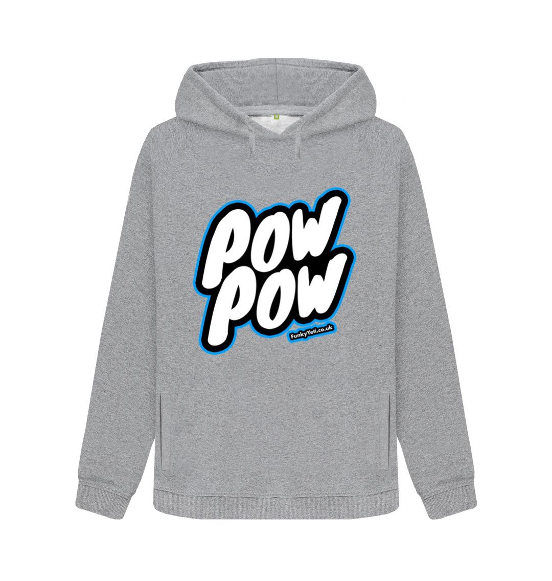 Light Heather Women's Pow Pow Organic Pullover Hoodie - Blue
