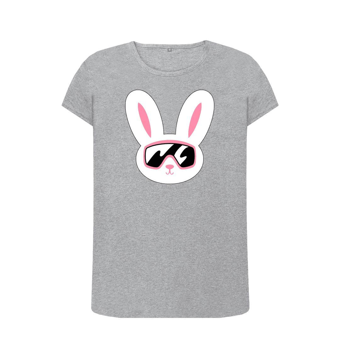 Athletic Grey Women's Ski Bunny Organic Tee