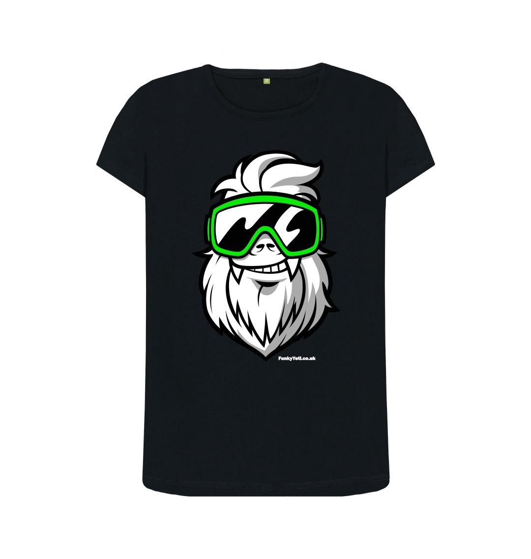 Black Funky Yeti Women's Tee - Big Yeti