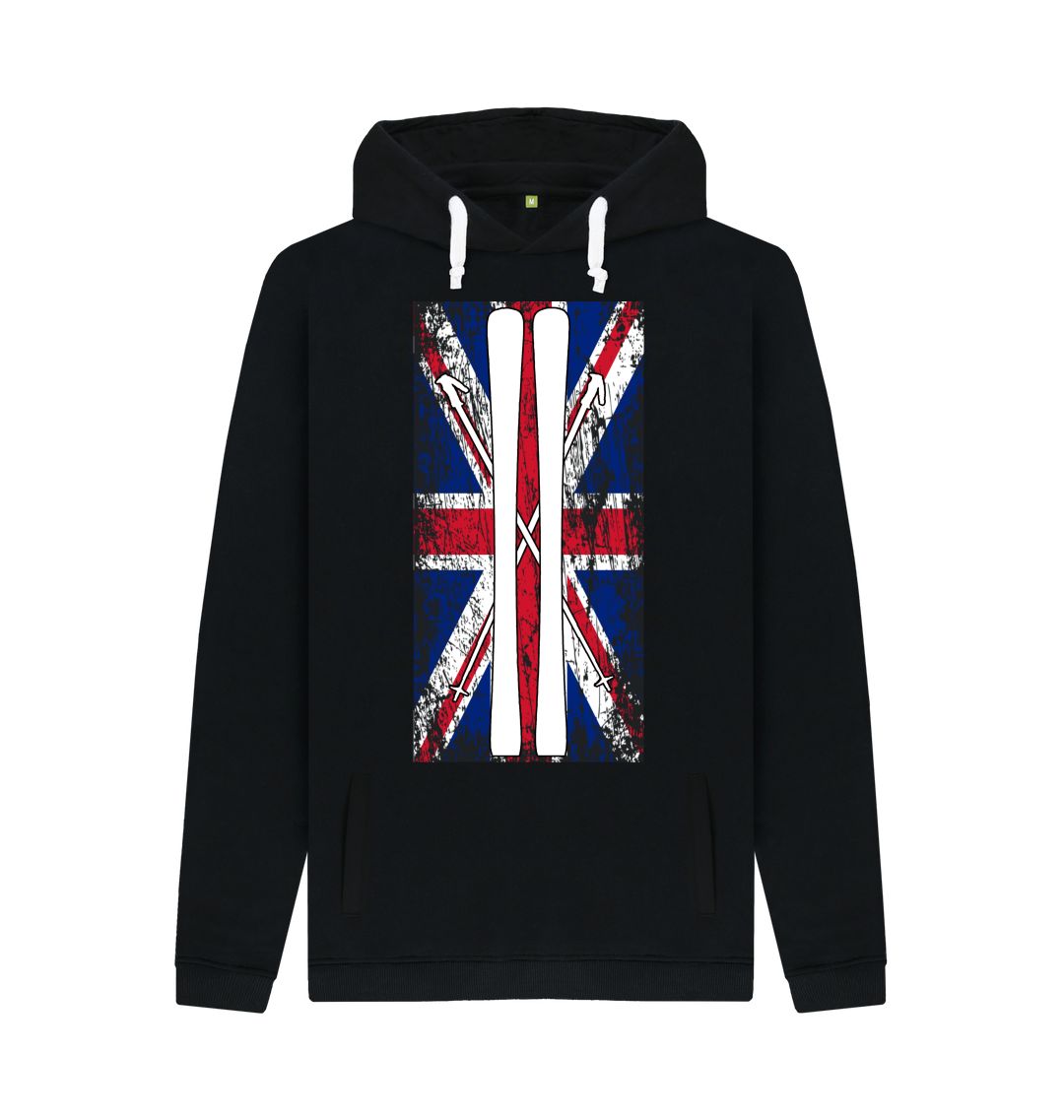 Black Funky Yeti Men's Pullover Hoodie - Ski Flag