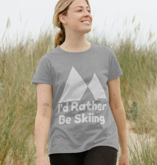 Women's I'd Rather Be Skiing Organic Tee