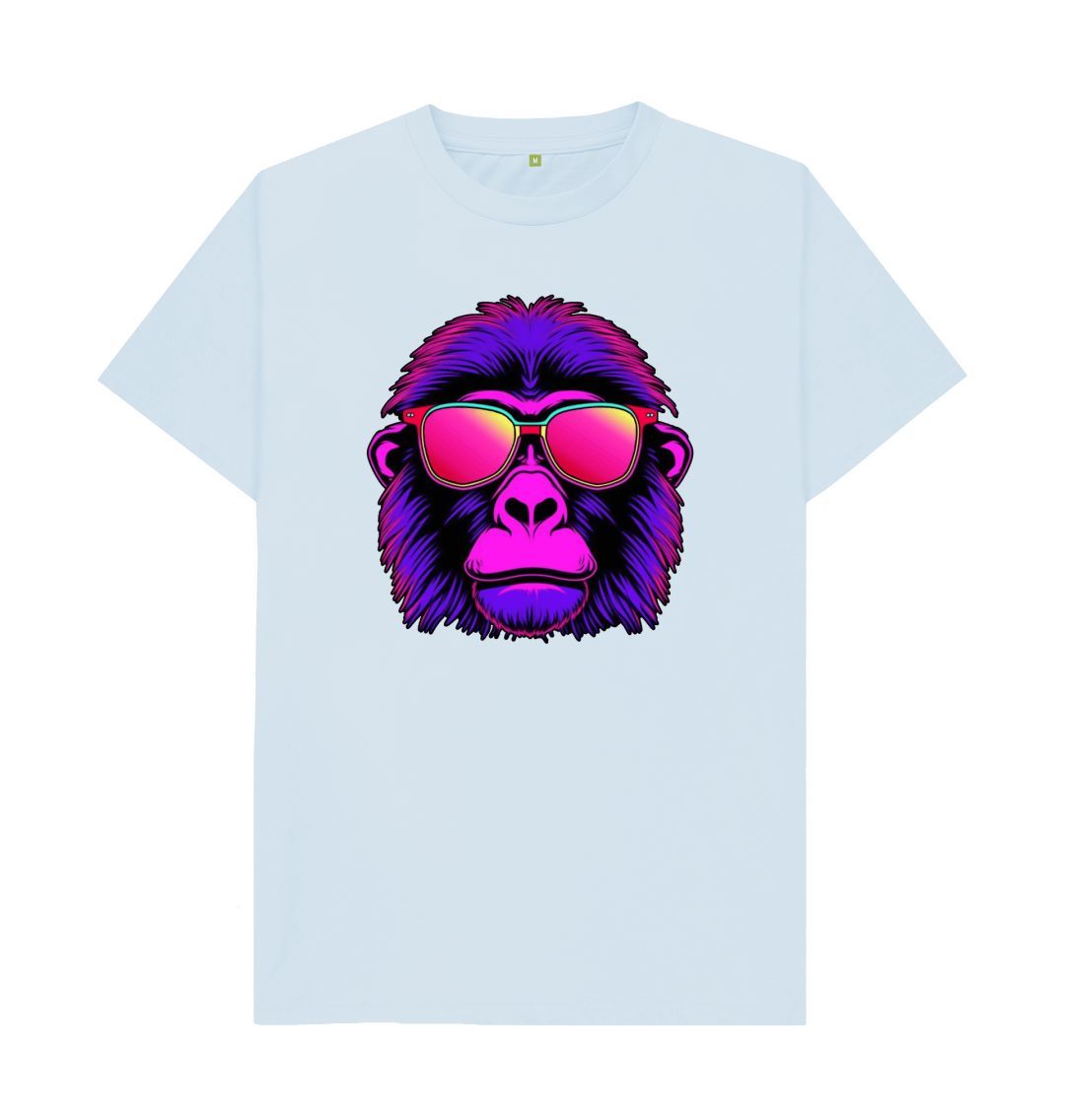 Sky Blue Men's Monkey Business Organic Tee
