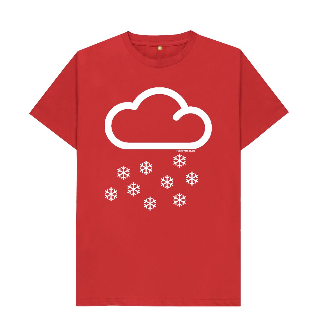 Red Funky Yeti Men's Tee - Snow Cloud
