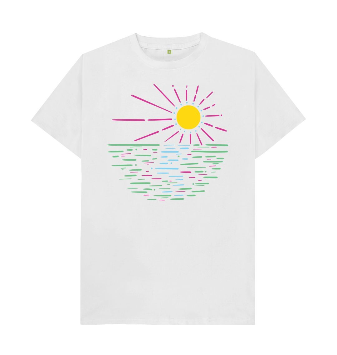 White Men's Sunbeam Organic Tee