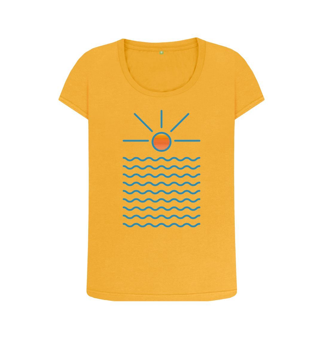 Mustard Women's Sunrise Organic Scoop Neck Tee