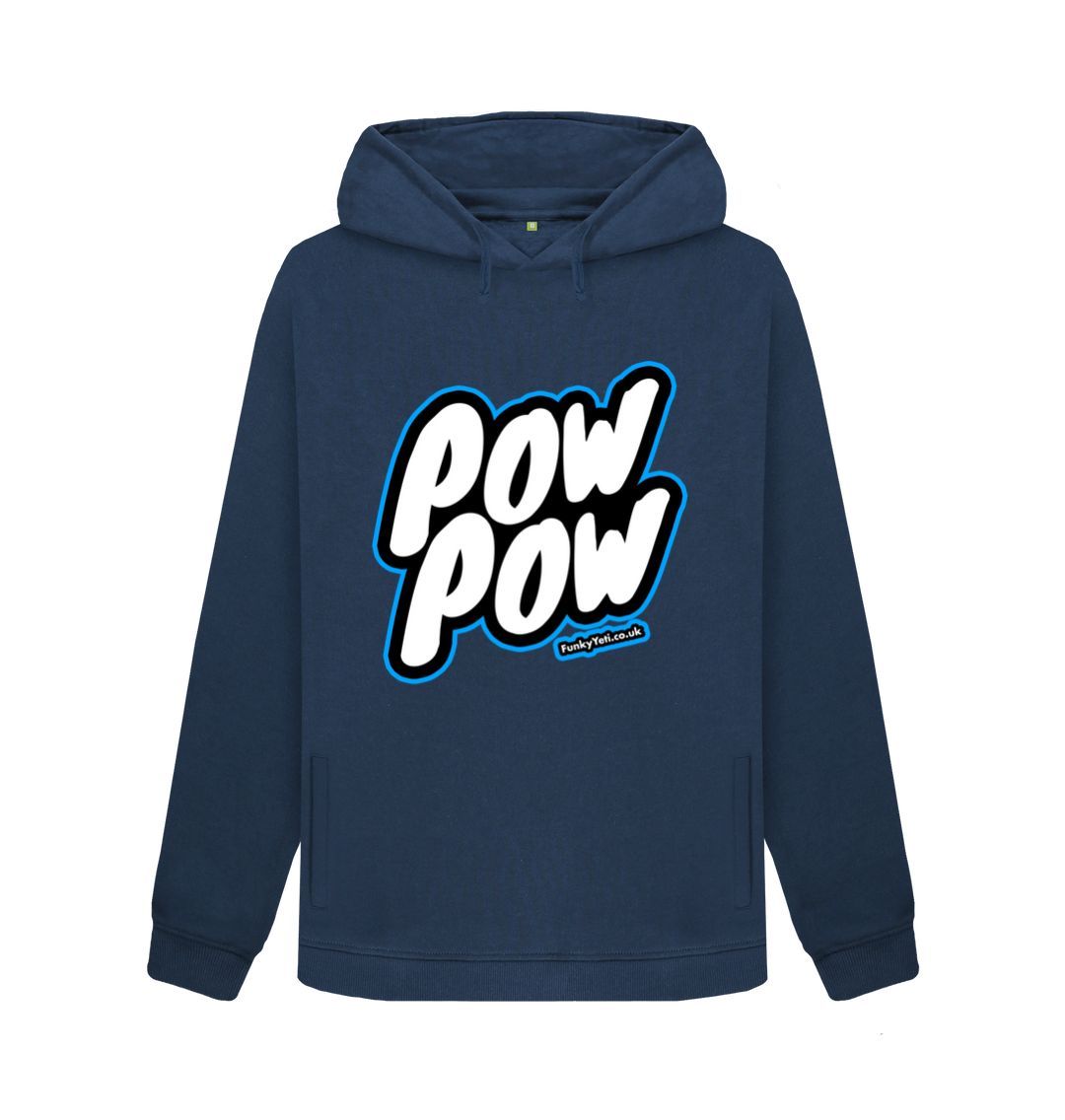 Navy Blue Women's Pow Pow Organic Pullover Hoodie - Blue