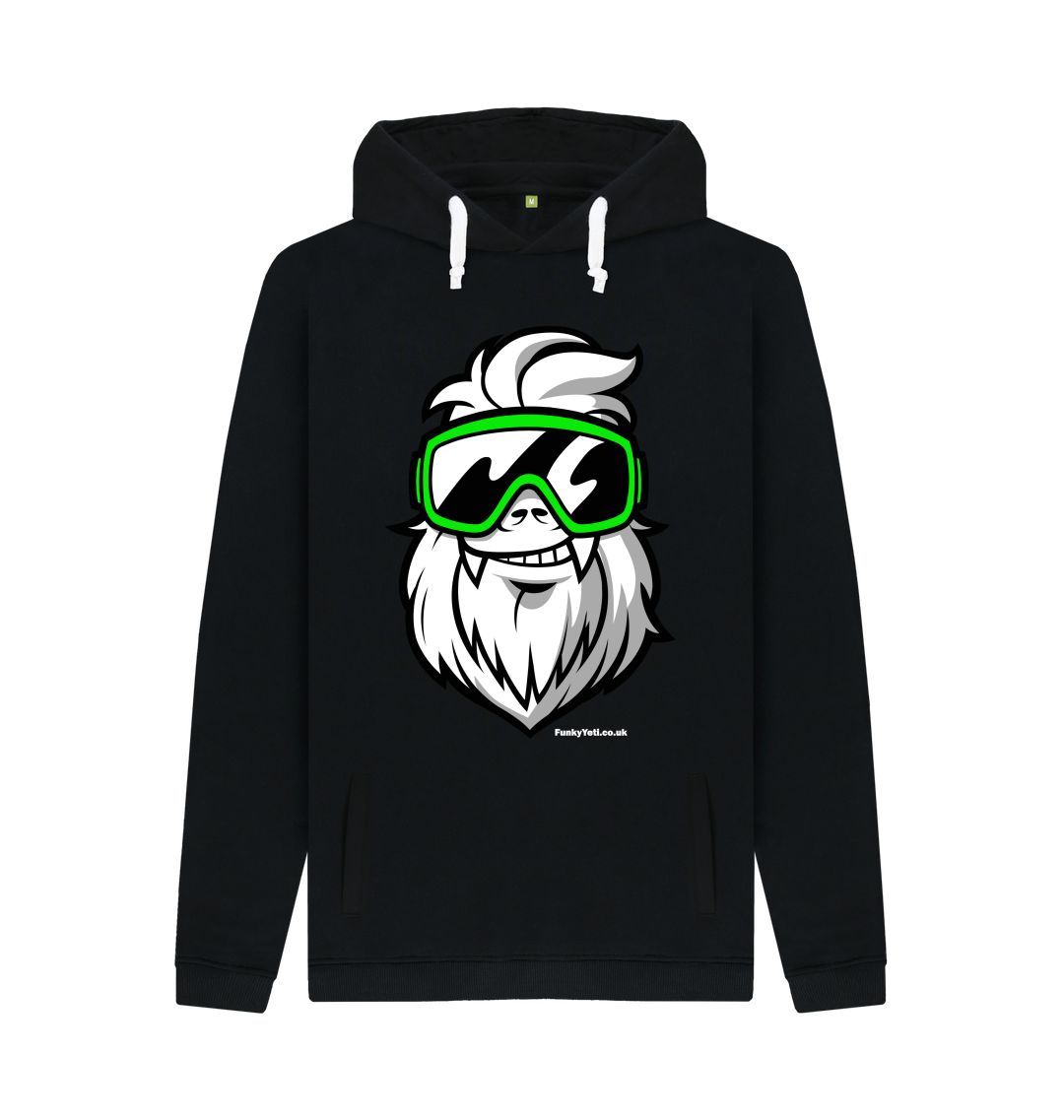 Black Funky Yeti Men's Pullover Hoodie - Big Yeti