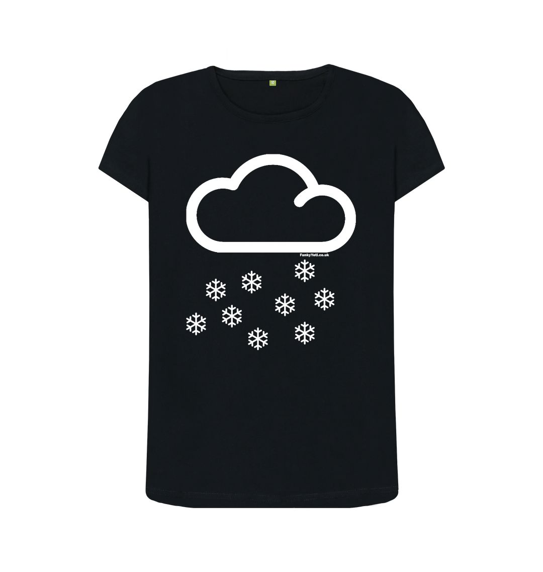 Black Funky Yeti Women's Tee - Snow Cloud