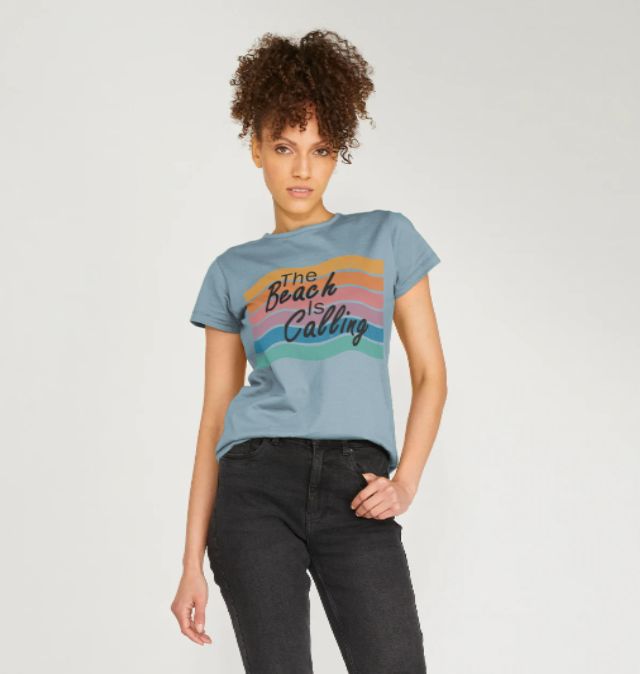 Women's The Beach Is Calling Organic Tee