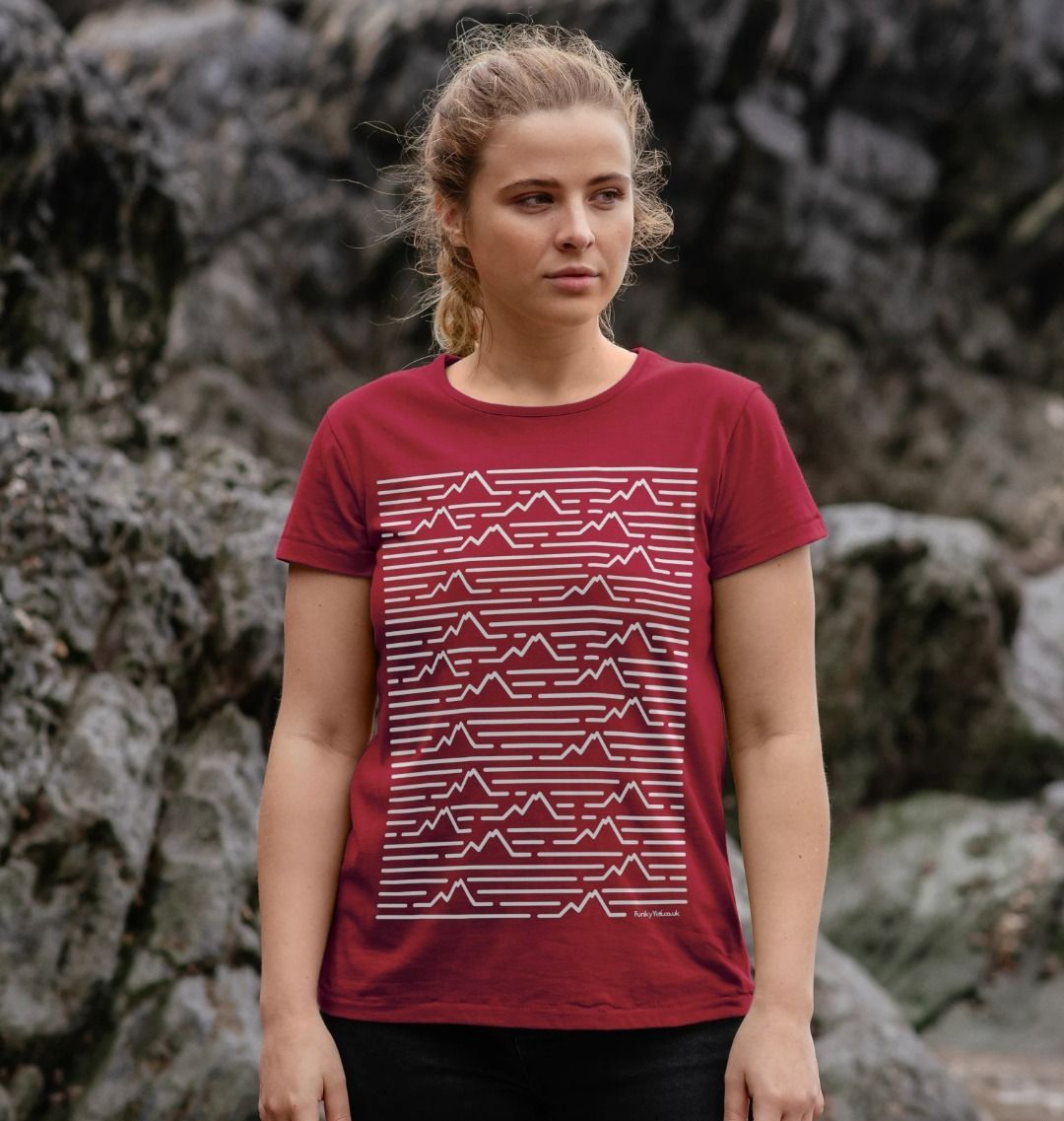 Women's Mountain Range Organic Tee - White