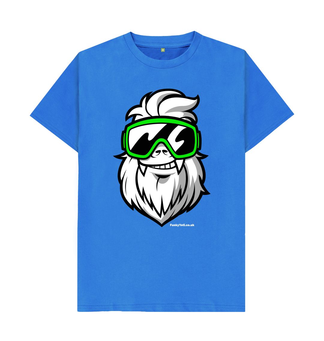 Bright Blue Funky Yeti Men's Tee - Big Yeti