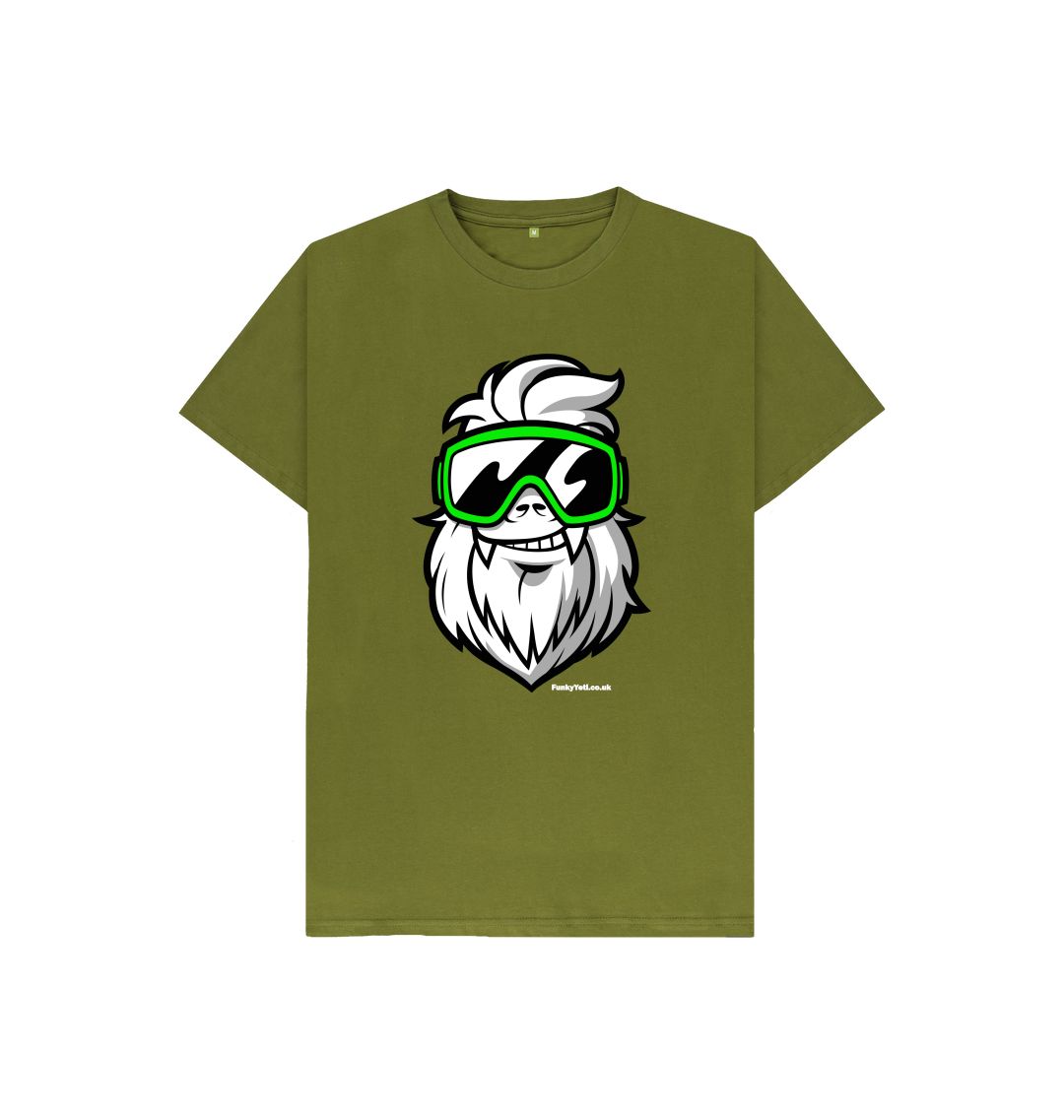 Moss Green Funky Yeti Kids Tee - Big Yeti