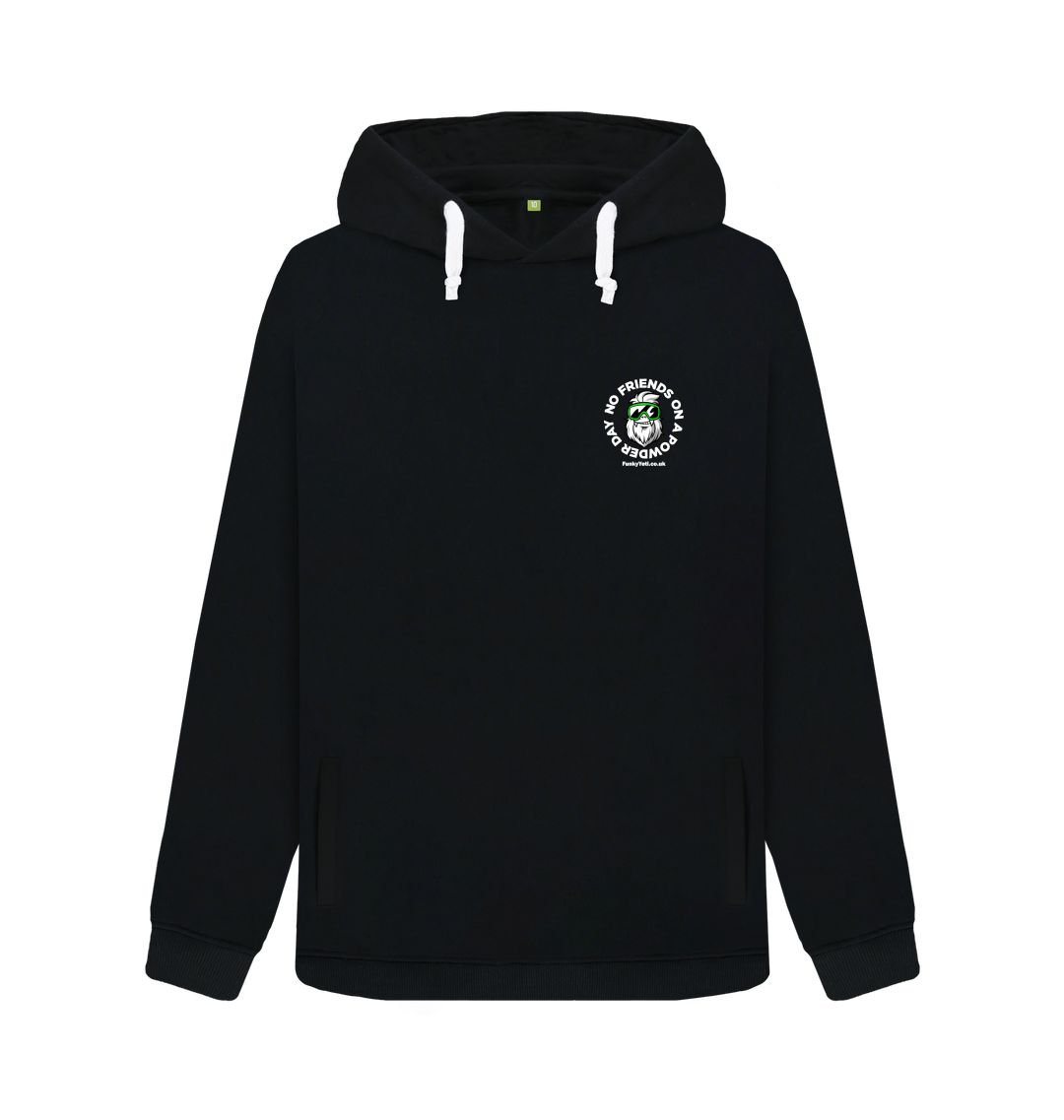 Black Funky Yeti Women's Pullover Hoodie - No Friends On A Powder Day