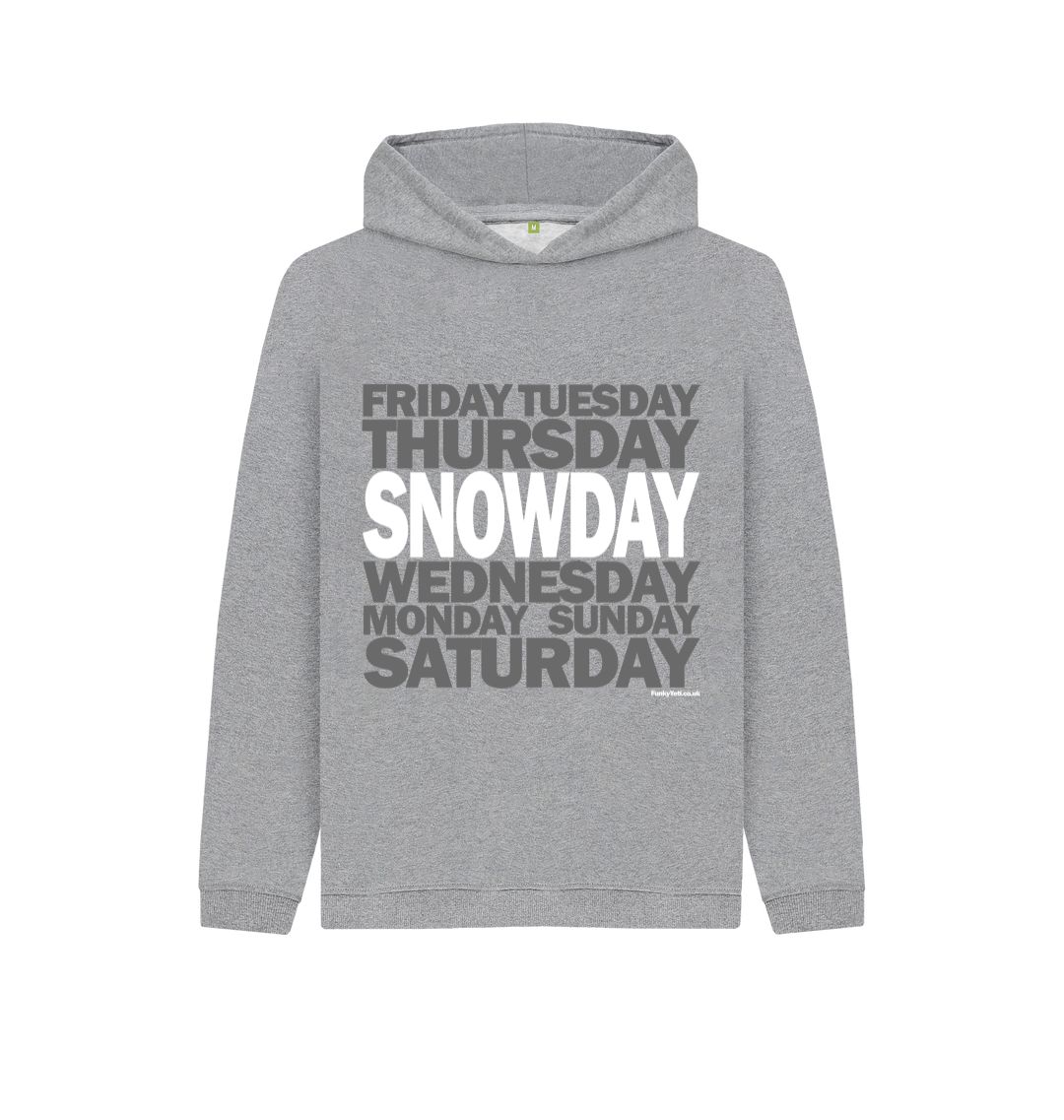 Athletic Grey Kid's Snowday Organic Pullover Hoodie