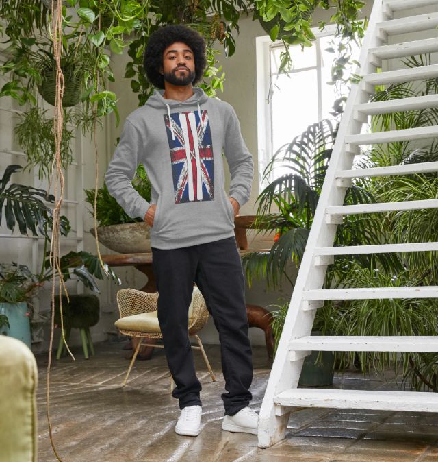 Men's Ski Flag Organic Pullover Hoodie