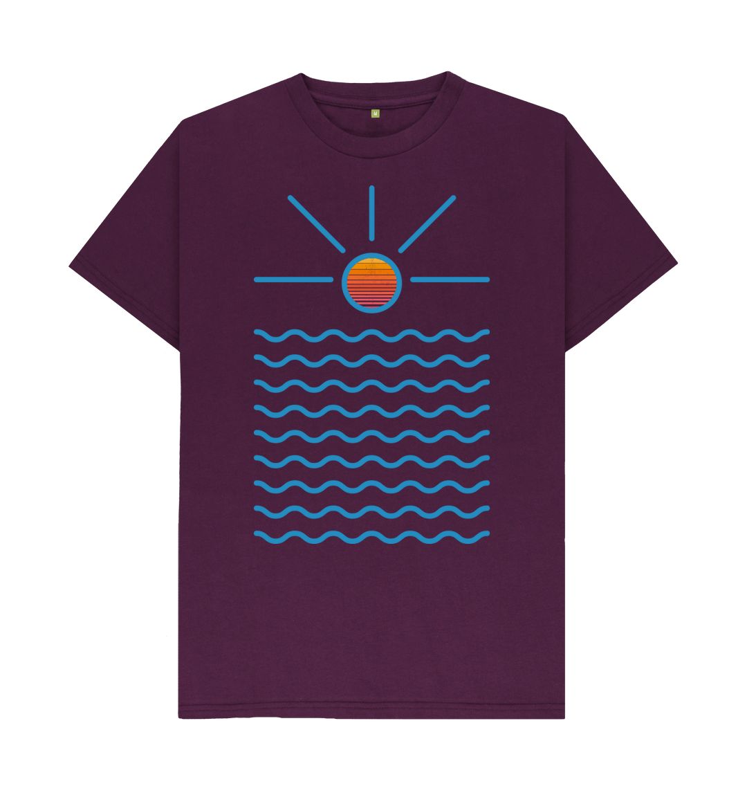 Purple Men's Sunrise Organic Tee