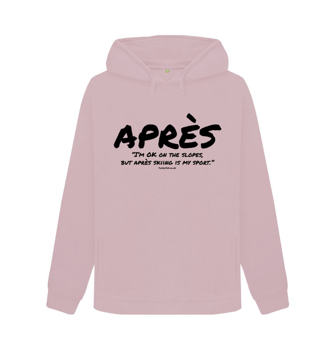 Mauve Women's Apres Ski Organic Pullover Hoodie - Black
