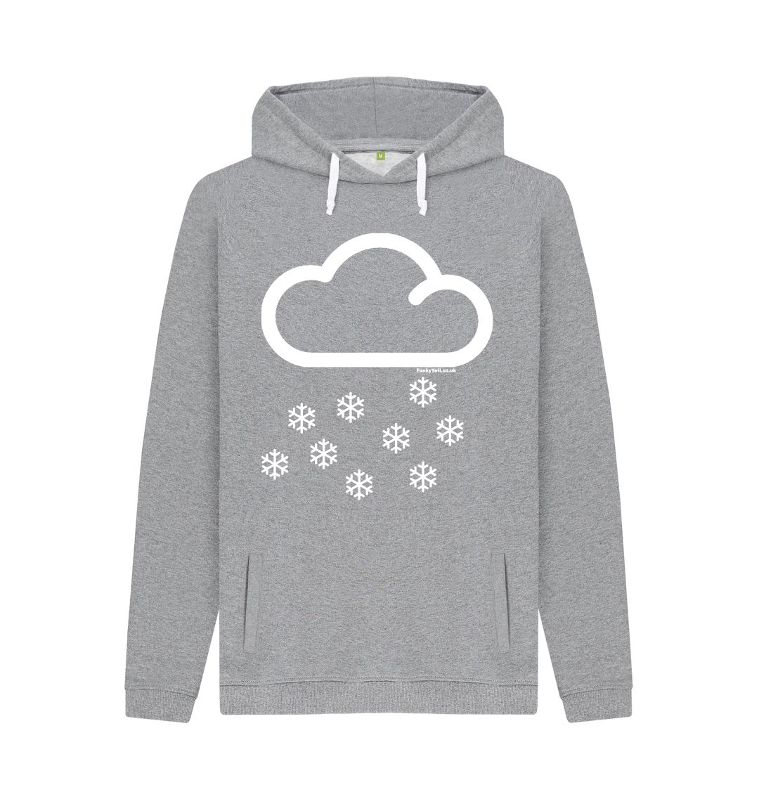 Light Heather Funky Yeti Men's Pullover Hoodie - Snow Cloud
