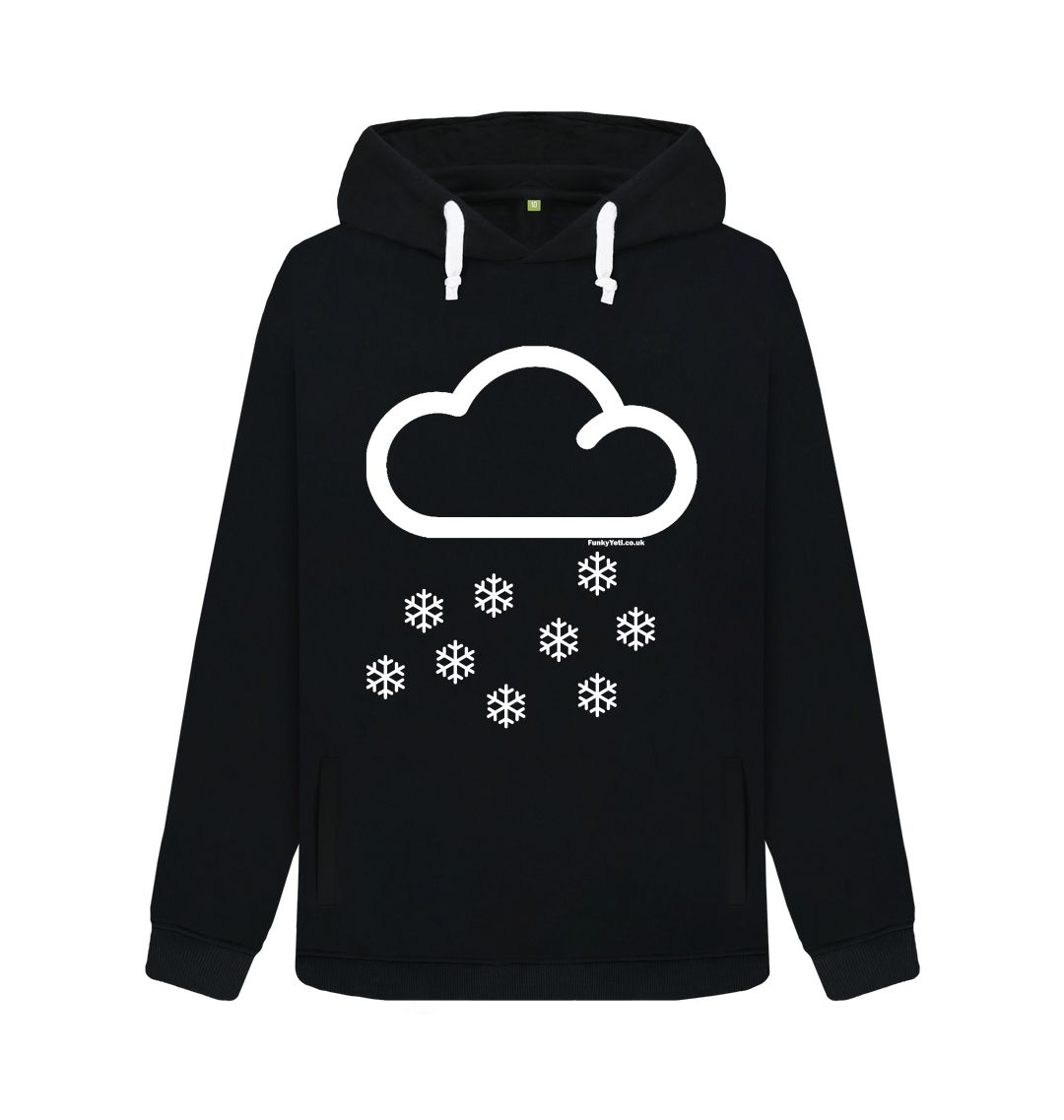 Black Funky Yeti Women's Pullover Hoodie - Snow Cloud