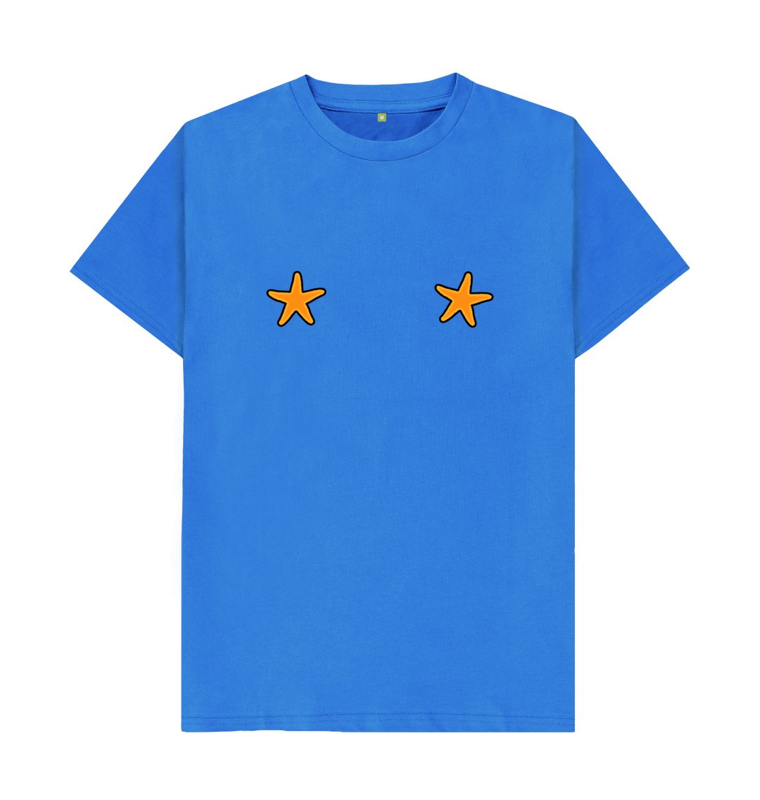 Bright Blue Men's Starfish Organic Tee