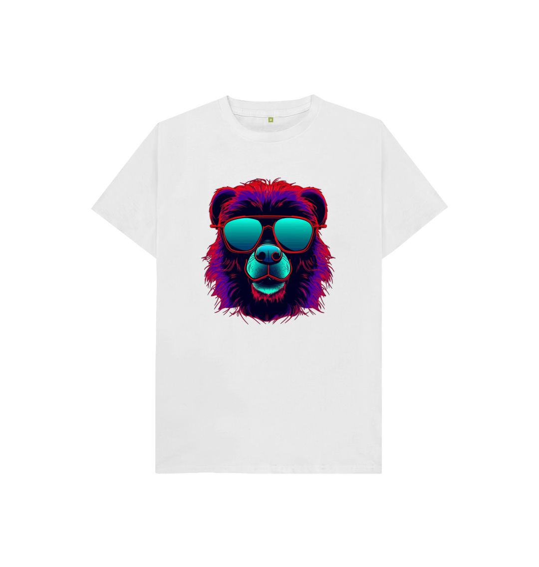 White Kid's Cool Bear Organic Tee