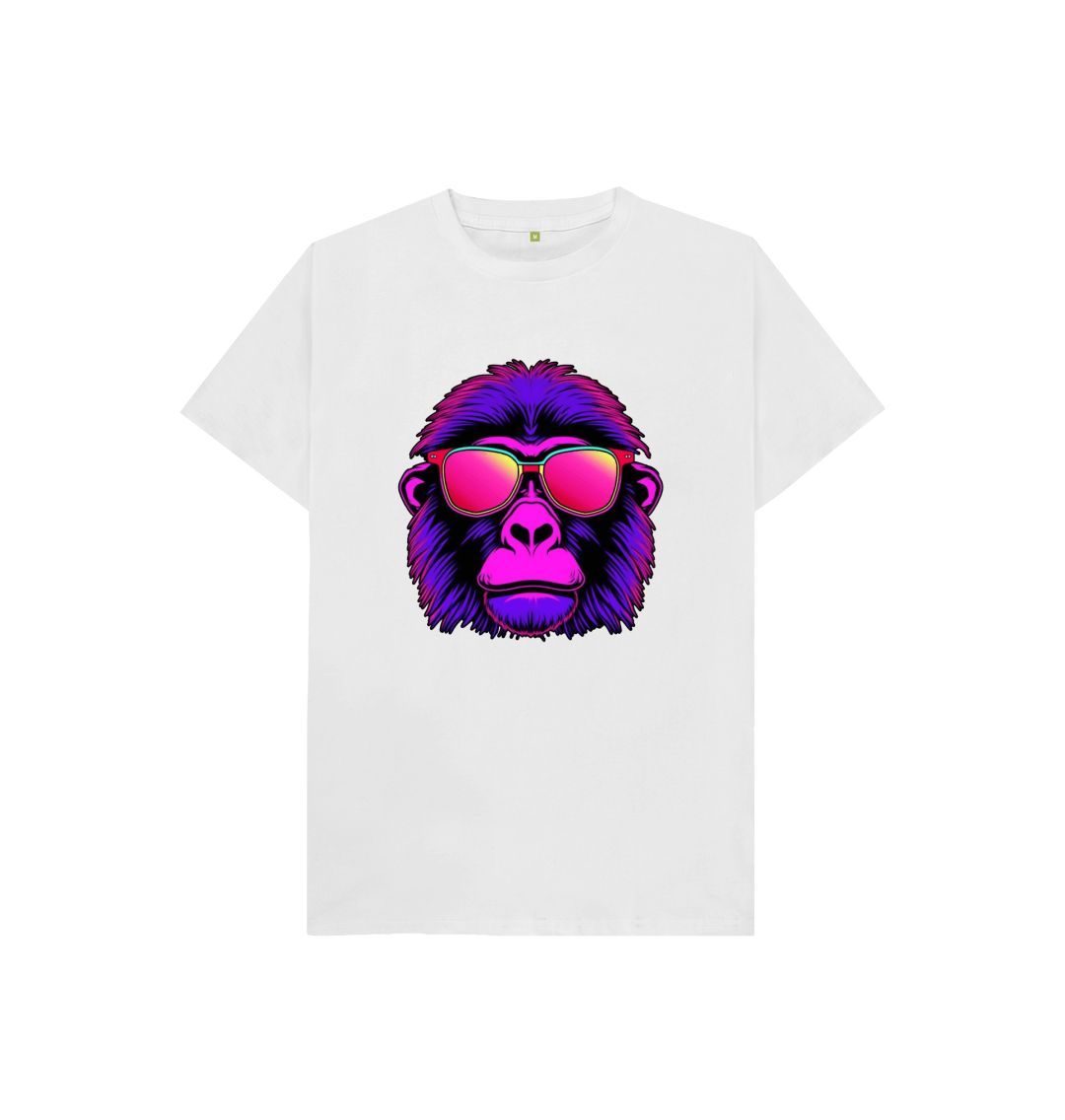 White Kid's Monkey Business Organic Tee