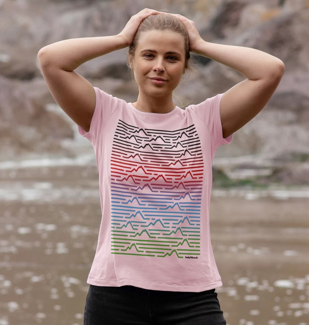Women's Mountain Range Organic Tee - Piste Colours