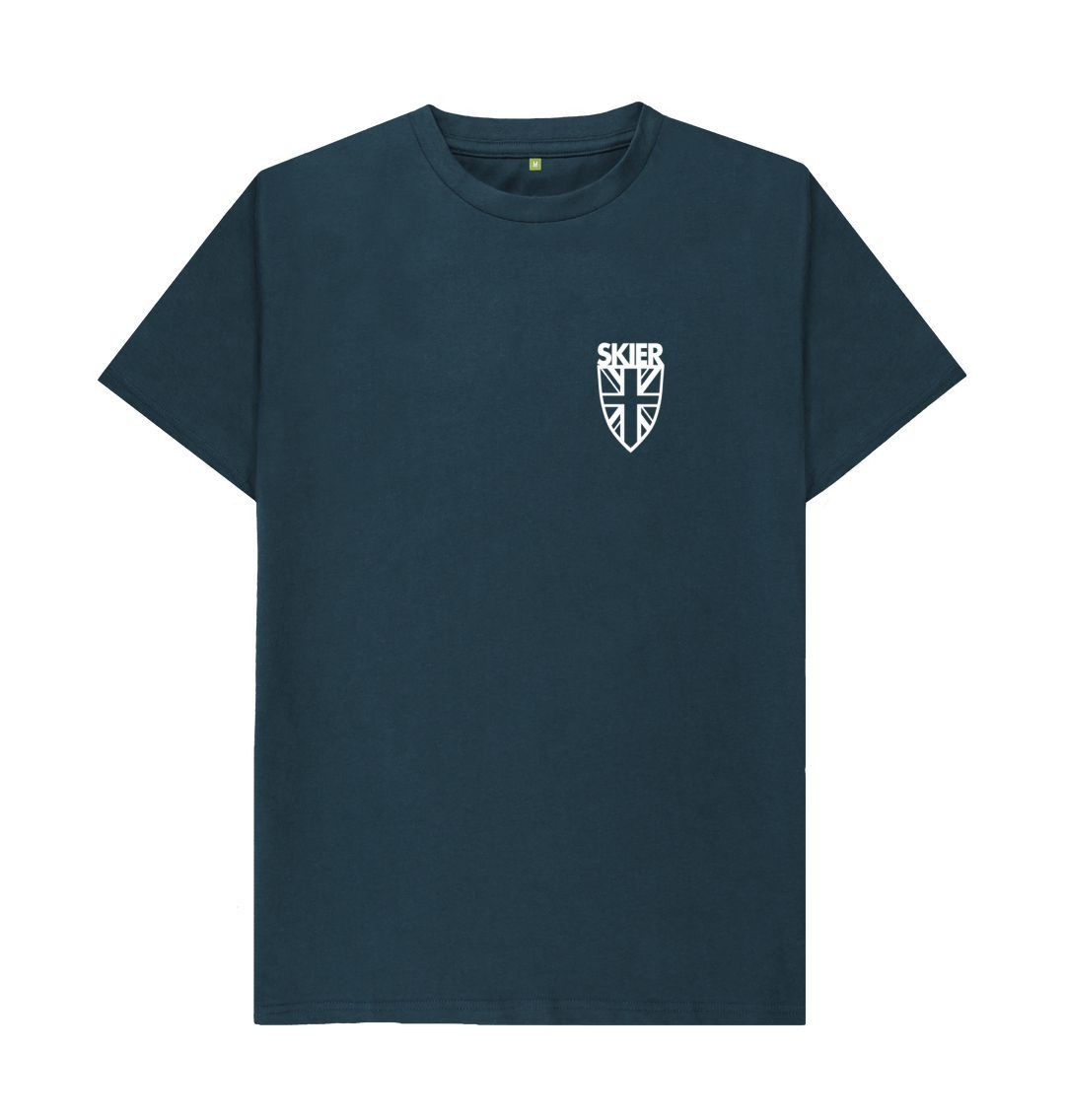 Denim Blue Men's GB Shield Organic Tee
