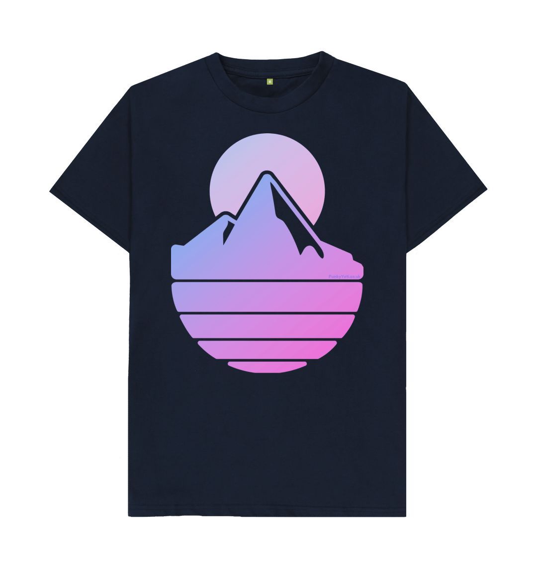 Navy Blue Men's Majestic Mountain Organic Tee