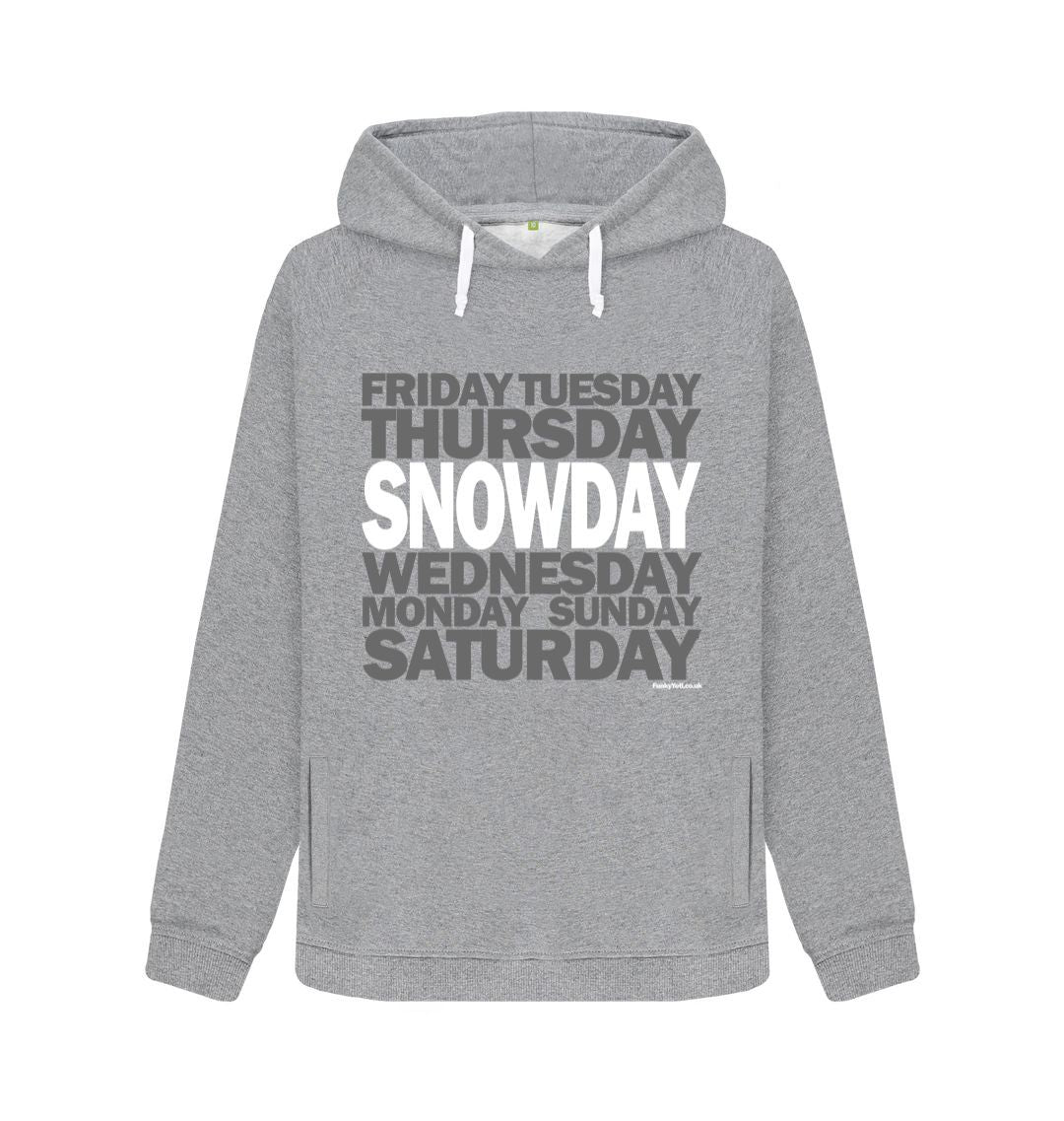 Light Heather Women's Snowday Organic Pullover Hoodie