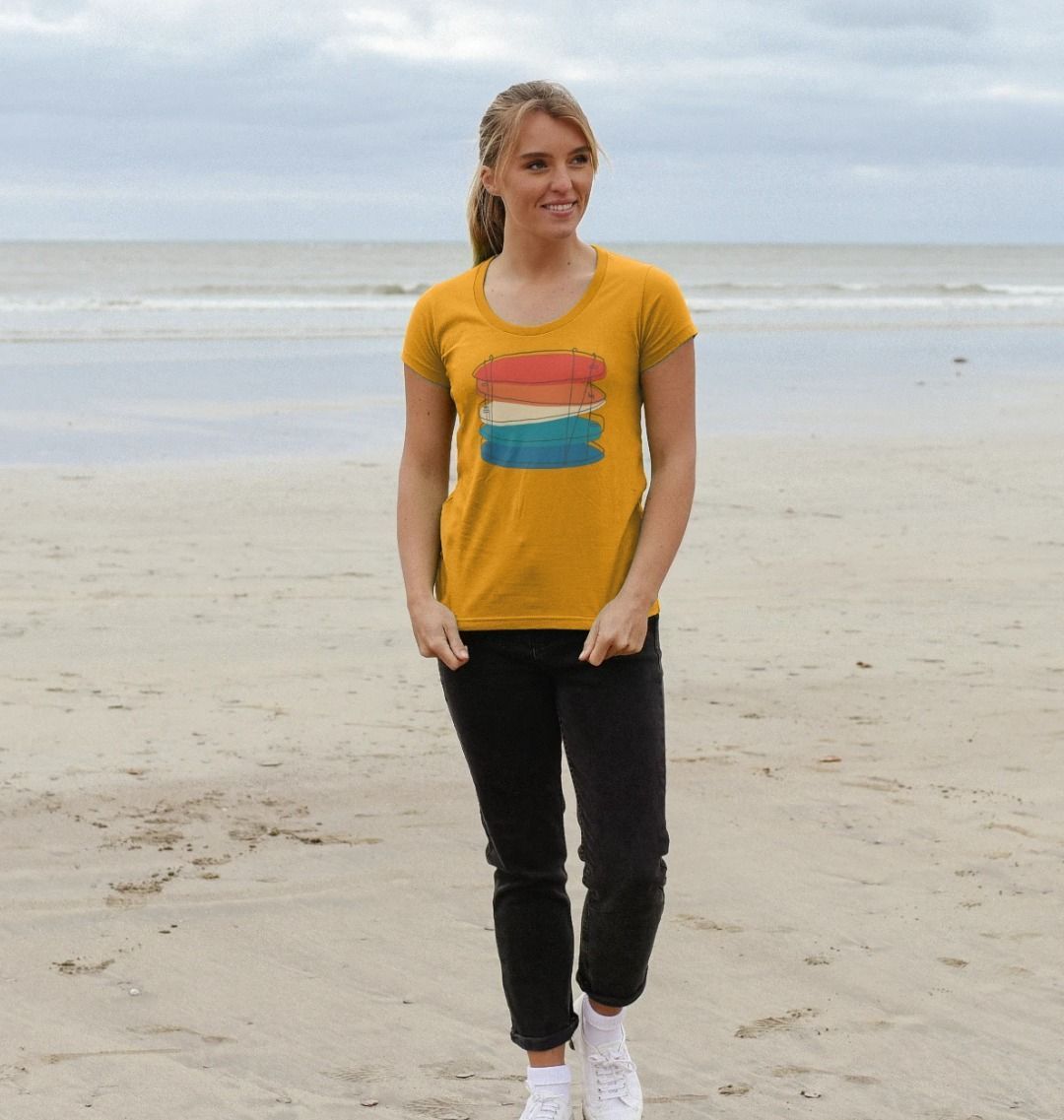 Women's Surf Quiver Organic Scoop Neck Tee