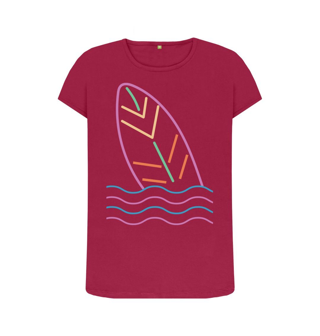 Cherry Women's Surf's Up Organic Tee