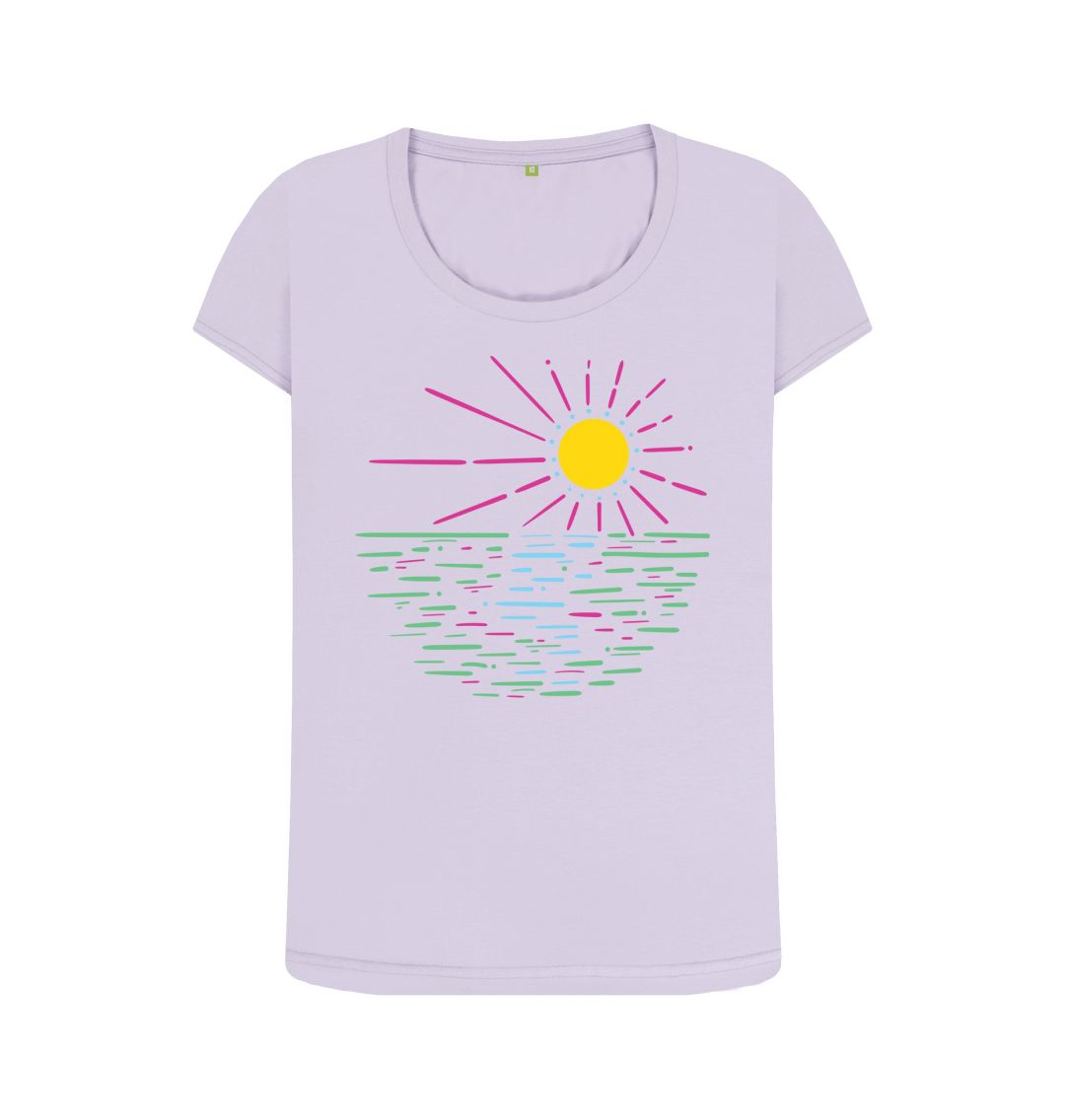 Violet Women's Sunbeam Organic Scoop Neck Tee