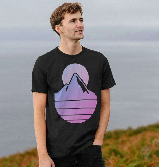 Black Men's Majestic Mountain Organic Tee