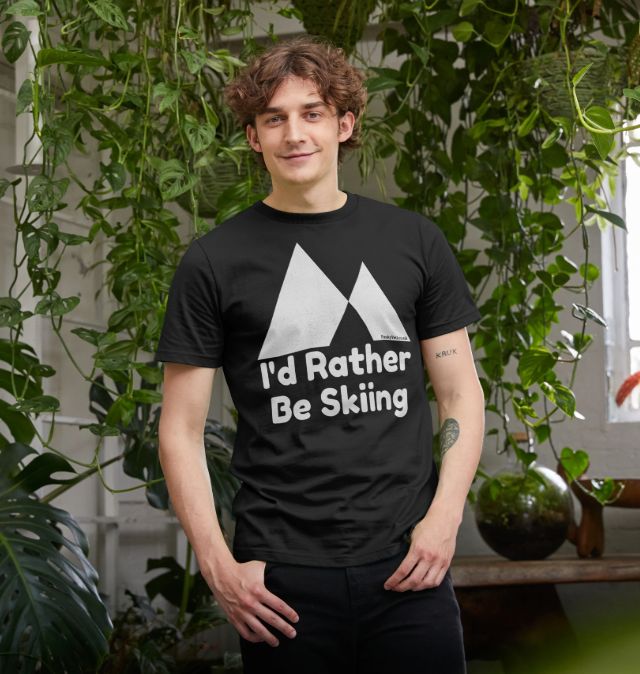 Men's I'd Rather Be Skiing Organic Tee