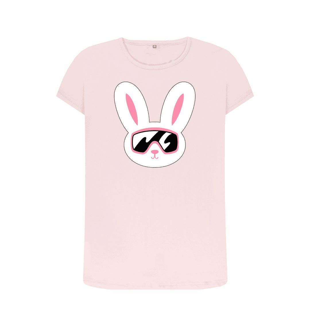 Pink Women's Ski Bunny Organic Tee