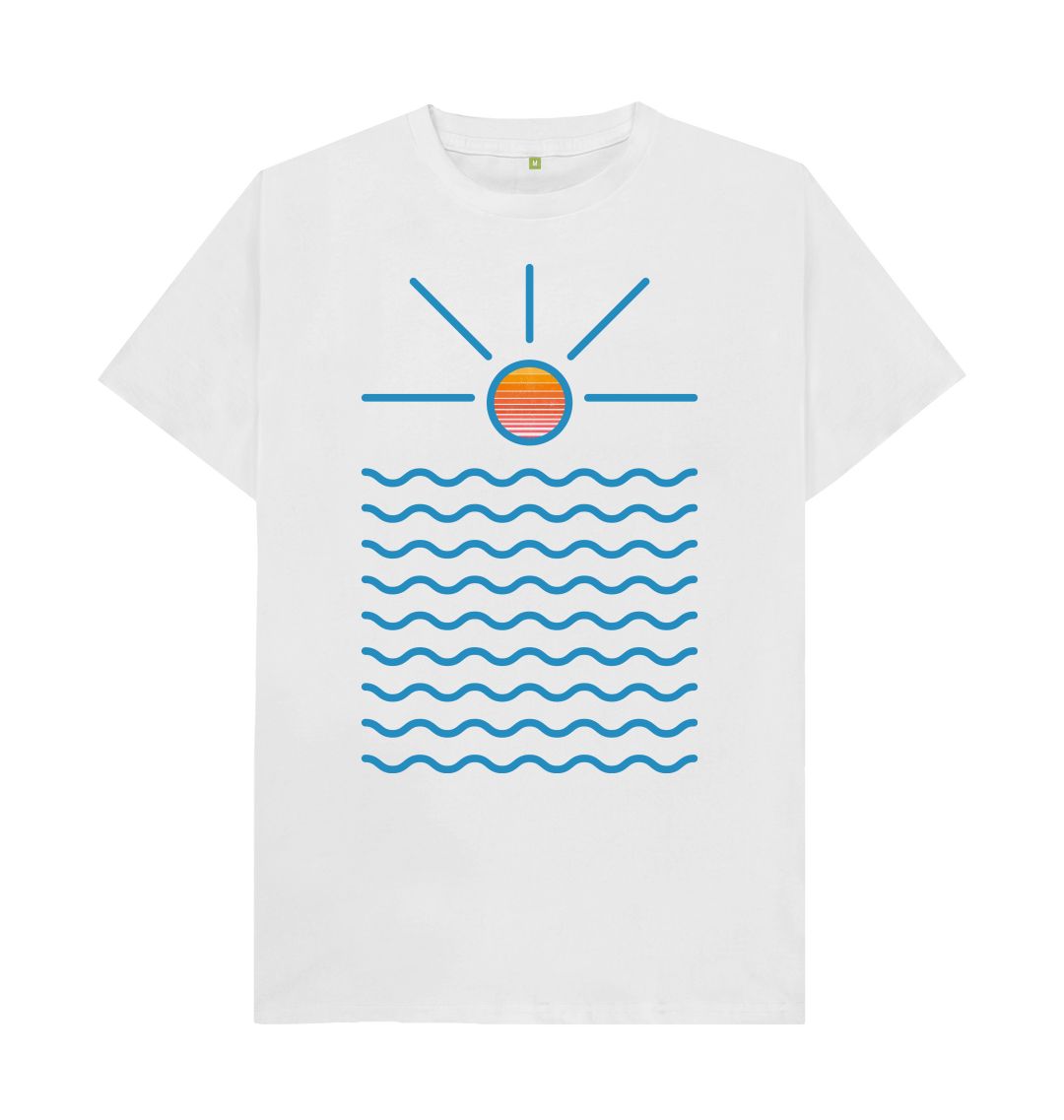 White Men's Sunrise Organic Tee