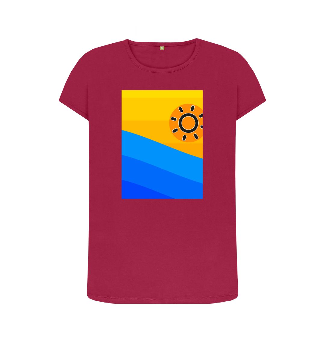 Cherry Women's Sun Is Rising Organic Tee