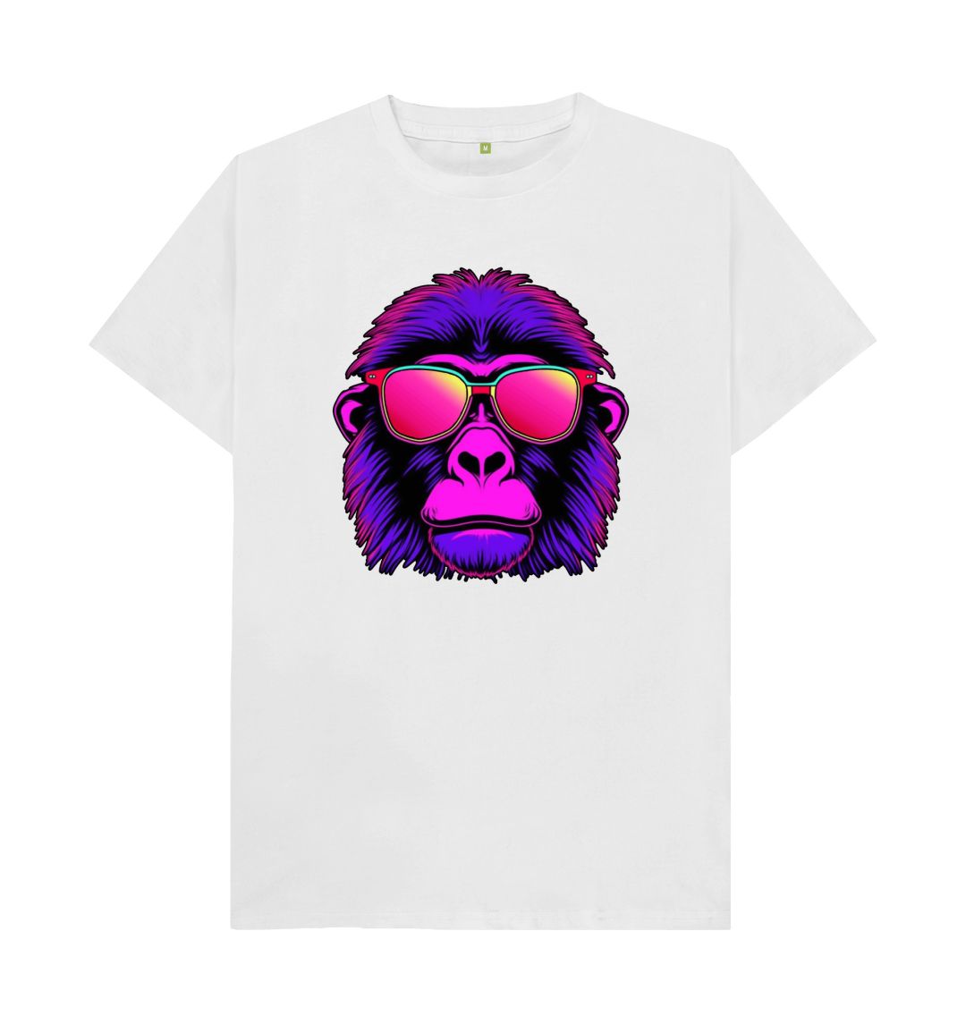 White Men's Monkey Business Organic Tee