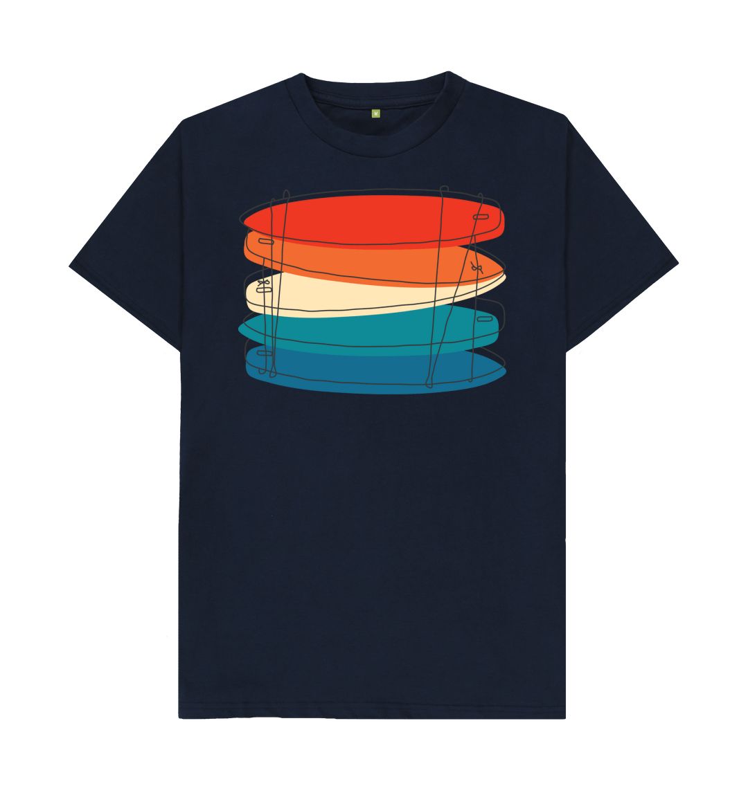 Navy Blue Men's Surf Quiver Organic Tee