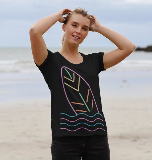 Women's Surf's Up Organic Scoop Neck Tee