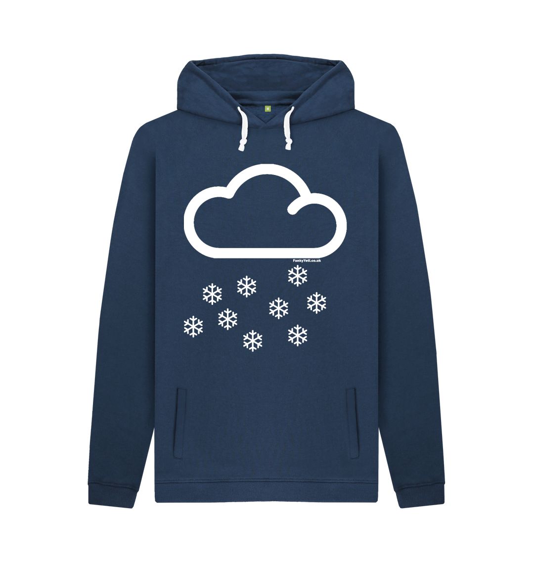Navy Funky Yeti Men's Pullover Hoodie - Snow Cloud