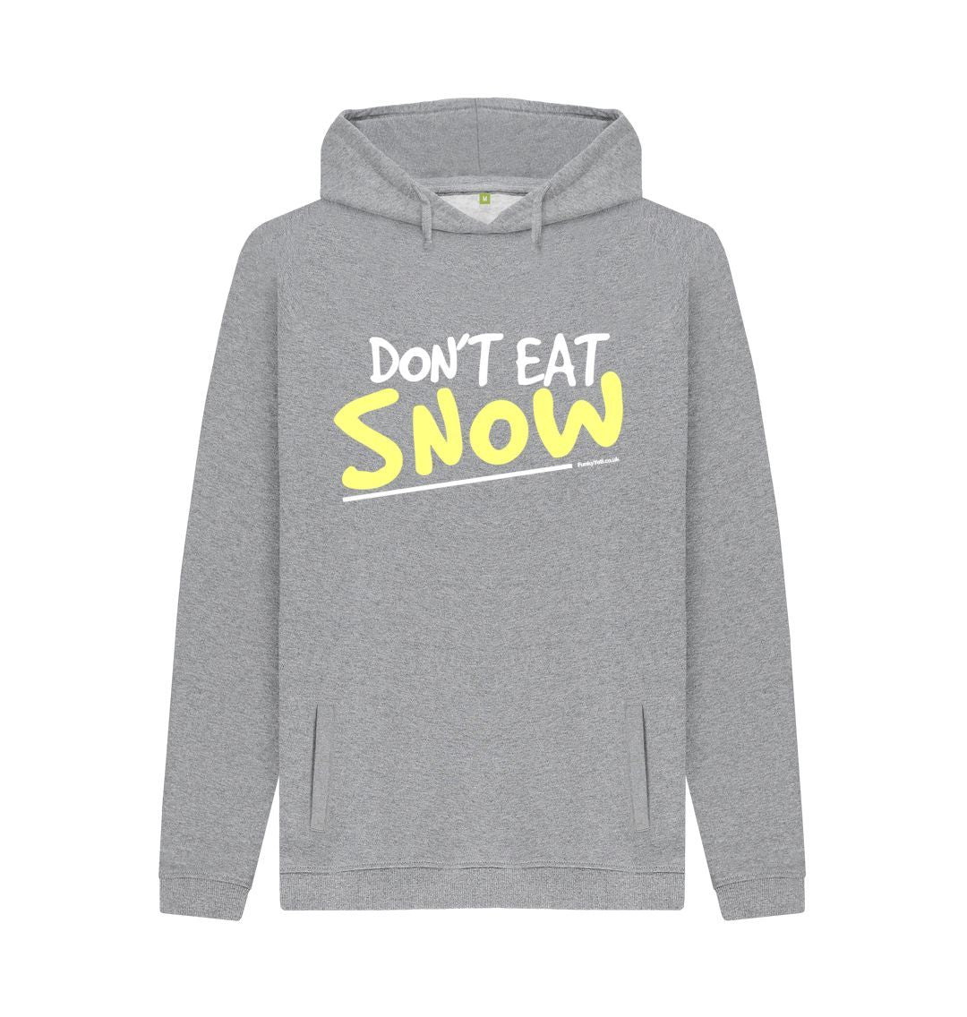 Light Heather Men's Yellow Snow Organic Pullover Hoodie