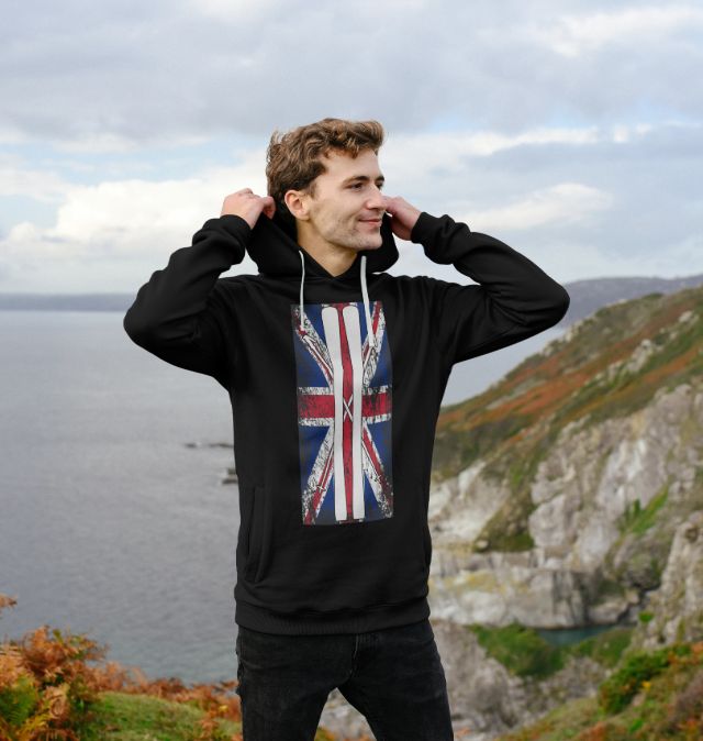 Men's Ski Flag Organic Pullover Hoodie