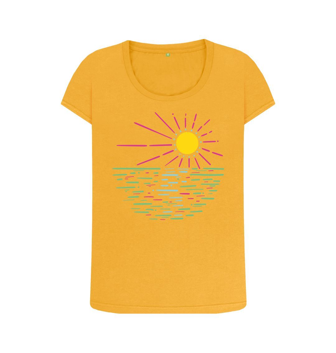 Mustard Women's Sunbeam Organic Scoop Neck Tee