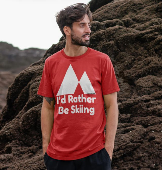 Men's I'd Rather Be Skiing Organic Tee